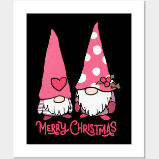 Cute christmas gnomes son and father gnomes Posters and Art